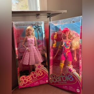 Barbie Pink Gingham Dress Doll & Barbie Rollerblades doll 🌸 Margot Robbie lot
